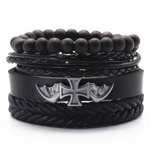 Alloy Woven Leather wristband