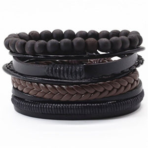 Alloy Woven Leather wristband