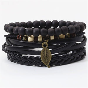 Alloy Woven Leather wristband