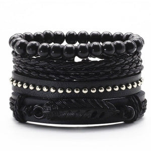 Alloy Woven Leather wristband