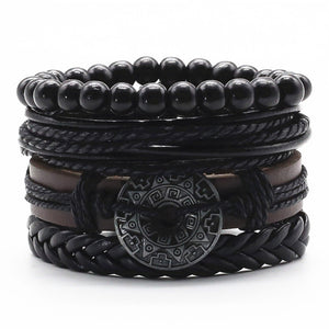 Alloy Woven Leather wristband