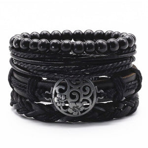 Alloy Woven Leather wristband