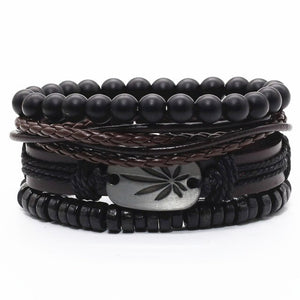 Alloy Woven Leather wristband