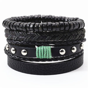 Alloy Woven Leather wristband