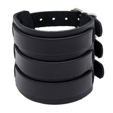 Load image into Gallery viewer, KOTik 2022 New Fashion Genuine Leather Wide Cuff Bangles Punk Vintage
