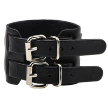 Load image into Gallery viewer, KOTik 2022 New Fashion Genuine Leather Wide Cuff Bangles Punk Vintage
