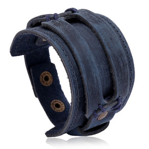 LETAPI Fashion Wide Genuine Leather Bracelet