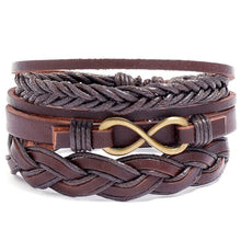 Load image into Gallery viewer, LETAPI 4pcs/set Braided Wrap leather wristband
