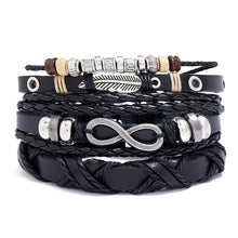 Load image into Gallery viewer, LETAPI 4pcs/set Braided Wrap leather wristband
