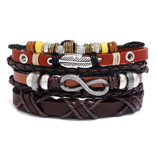 Load image into Gallery viewer, LETAPI 4pcs/set Braided Wrap leather wristband
