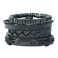 Load image into Gallery viewer, LETAPI 4pcs/set Braided Wrap leather wristband
