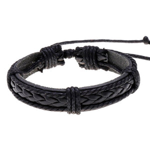 LETAPI 4pcs/set Braided Wrap leather wristband