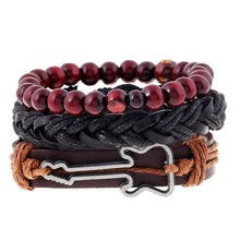 Load image into Gallery viewer, LETAPI 4pcs/set Braided Wrap leather wristband
