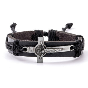 30 Styles Mix Men Bracelets Vintage Single layer Leather Braid Wristbands