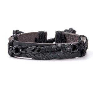 30 Styles Mix Men Bracelets Vintage Single layer Leather Braid Wristbands