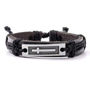 30 Styles Mix Men Bracelets Vintage Single layer Leather Braid Wristbands